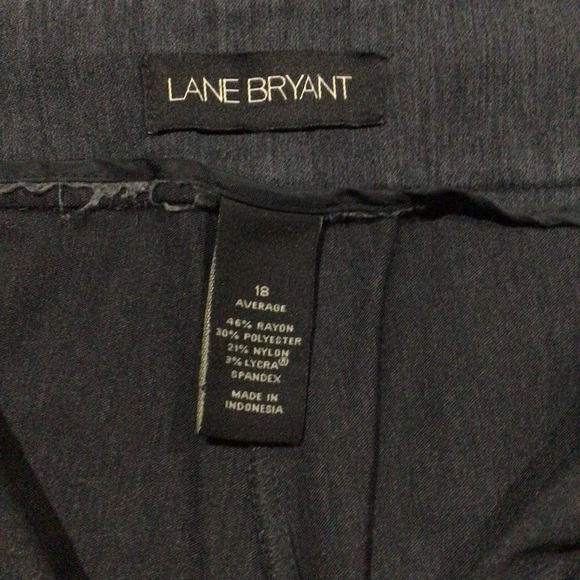 Lane Bryant Charcoal Gray Flat Front Dress Pants - Size 18 - Picture 7 of 9